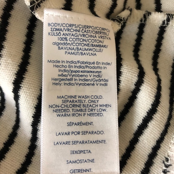 NWT Chaps Tie Front Striped Top - Picture 8 of 8